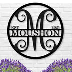 Personalized Monogram Steel Art