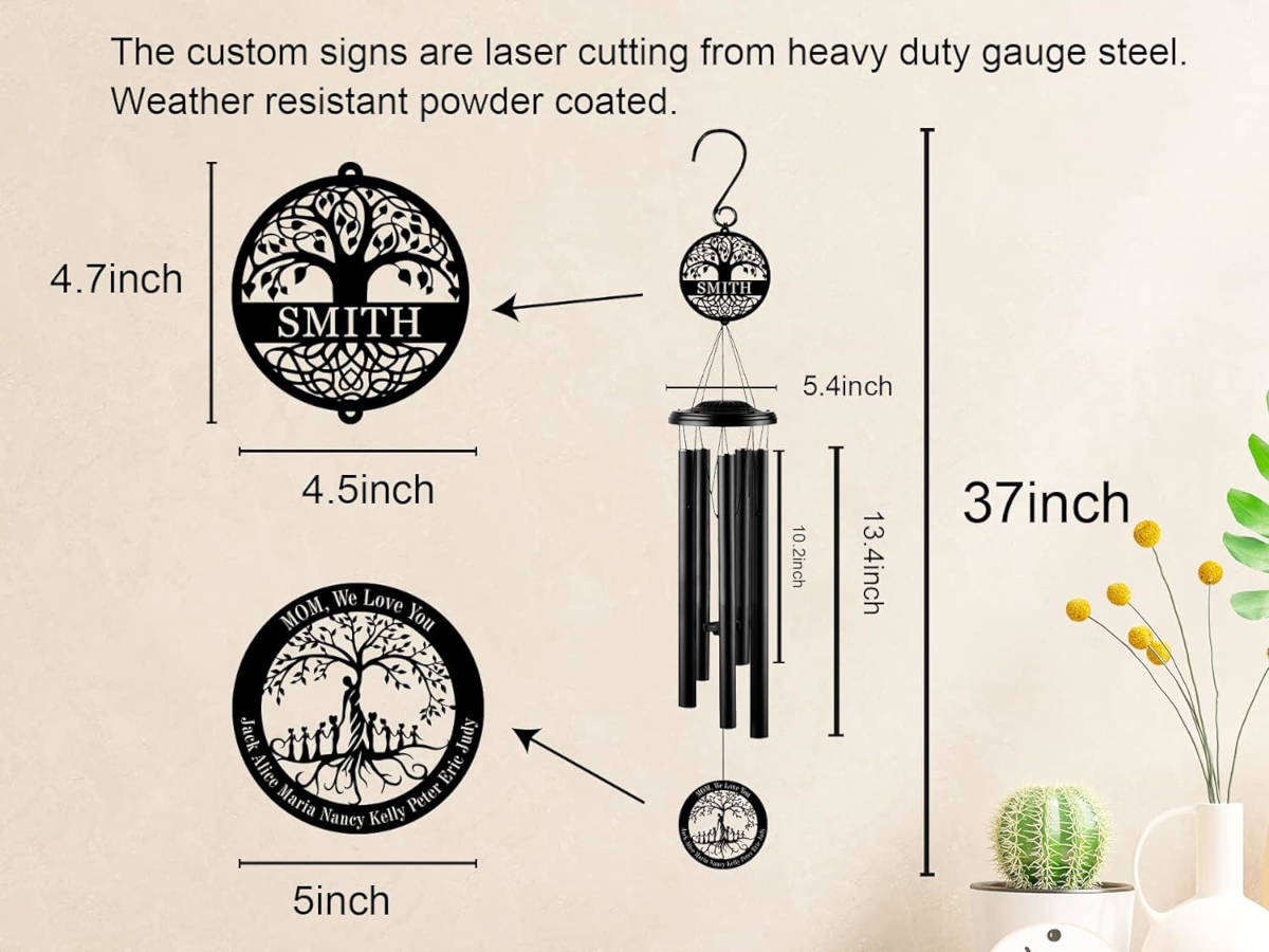 Personalized Mother's Day Wind Chime