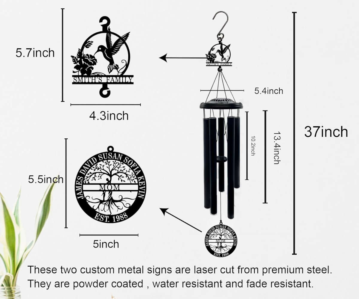 Personalized Mother's Day Wind Chime Secondary image