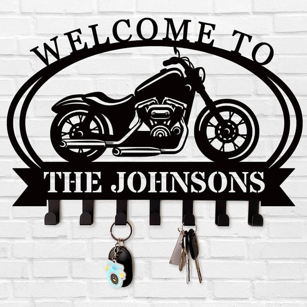 Personalized Motorcycle Key Hook