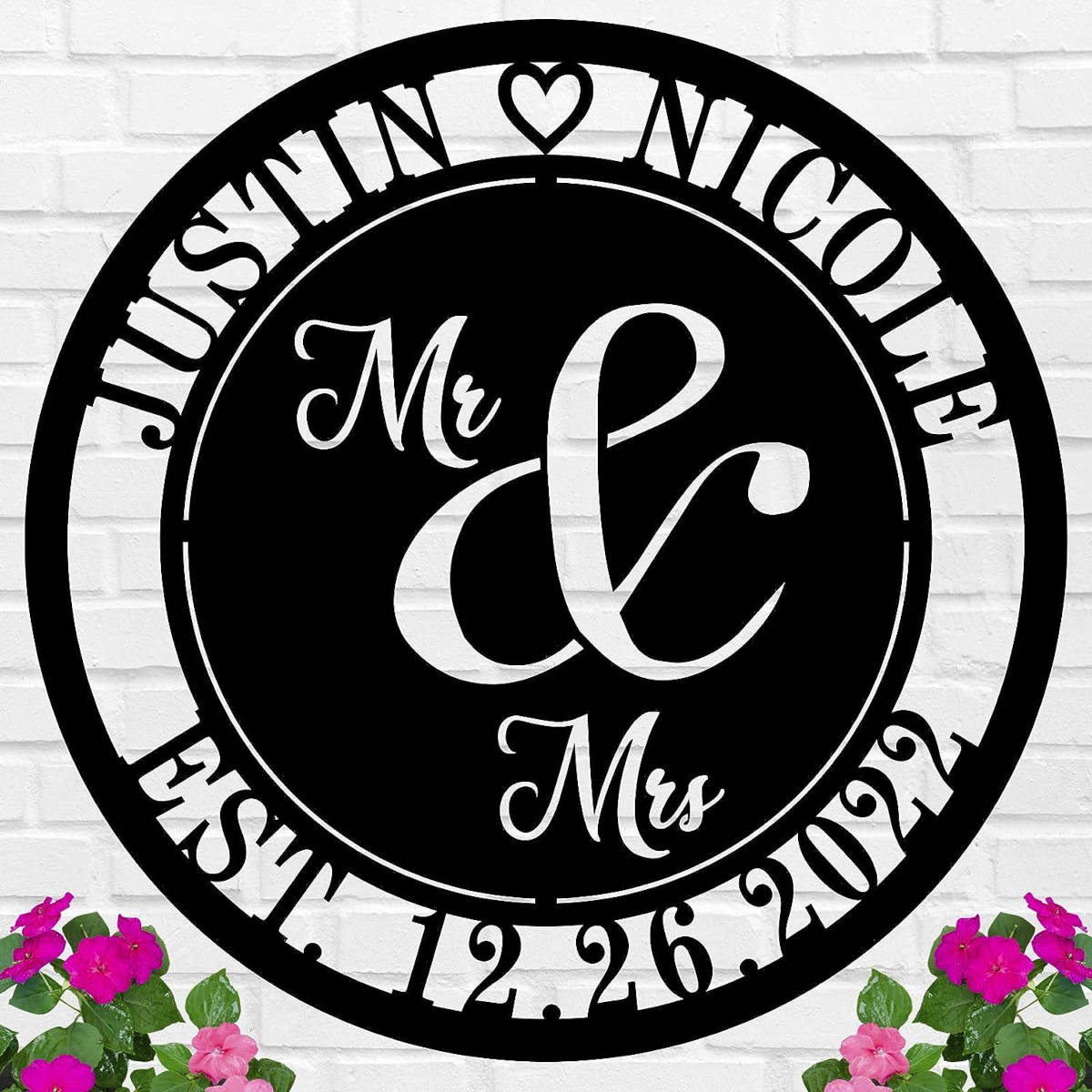 Mr & Mrs Metal Sign Main image