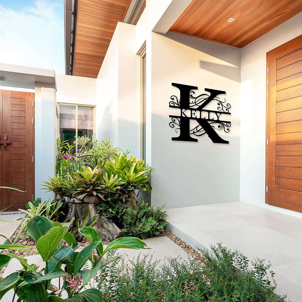 Custom Metal Initial Sign