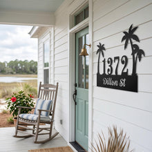 Custom Palm Tree Metal Address Plaque