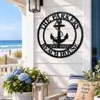 Custom Metal Anchor Lake House Sign