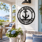 Custom Metal Anchor Lake House Sign
