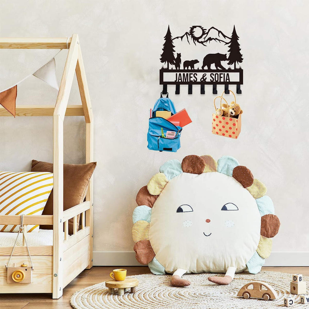 Personalized Bear Family Key Holder