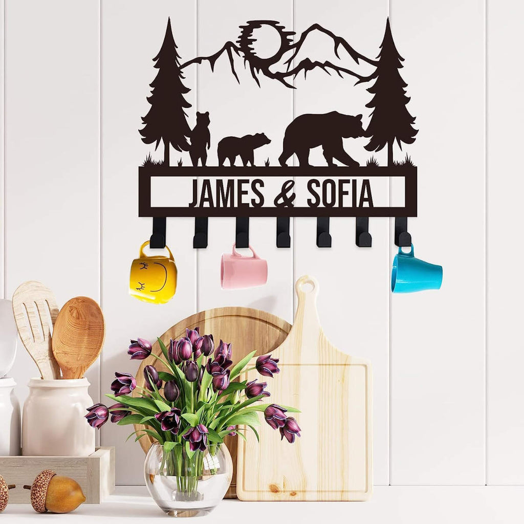 Personalized Bear Family Key Holder