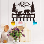 Personalized Bear Family Key Holder