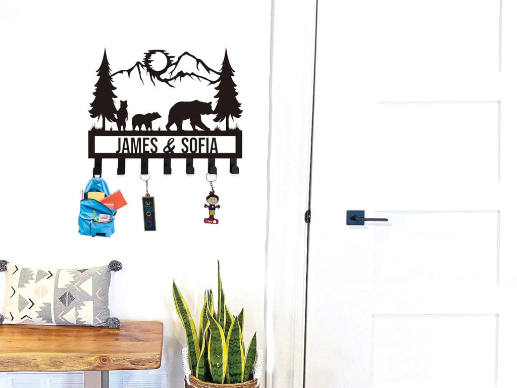 Personalized Bear Family Key Holder