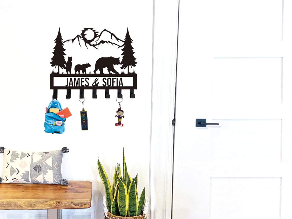 Personalized Bear Family Key Holder