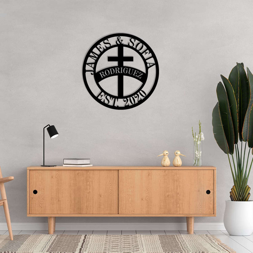 Custom Family Cross Sign