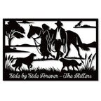 Custom Horse Ranch Metal Couple Sign