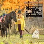 Custom Horse Ranch Metal Couple Sign