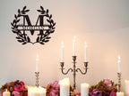 Elegant Laurel Monogram Sign