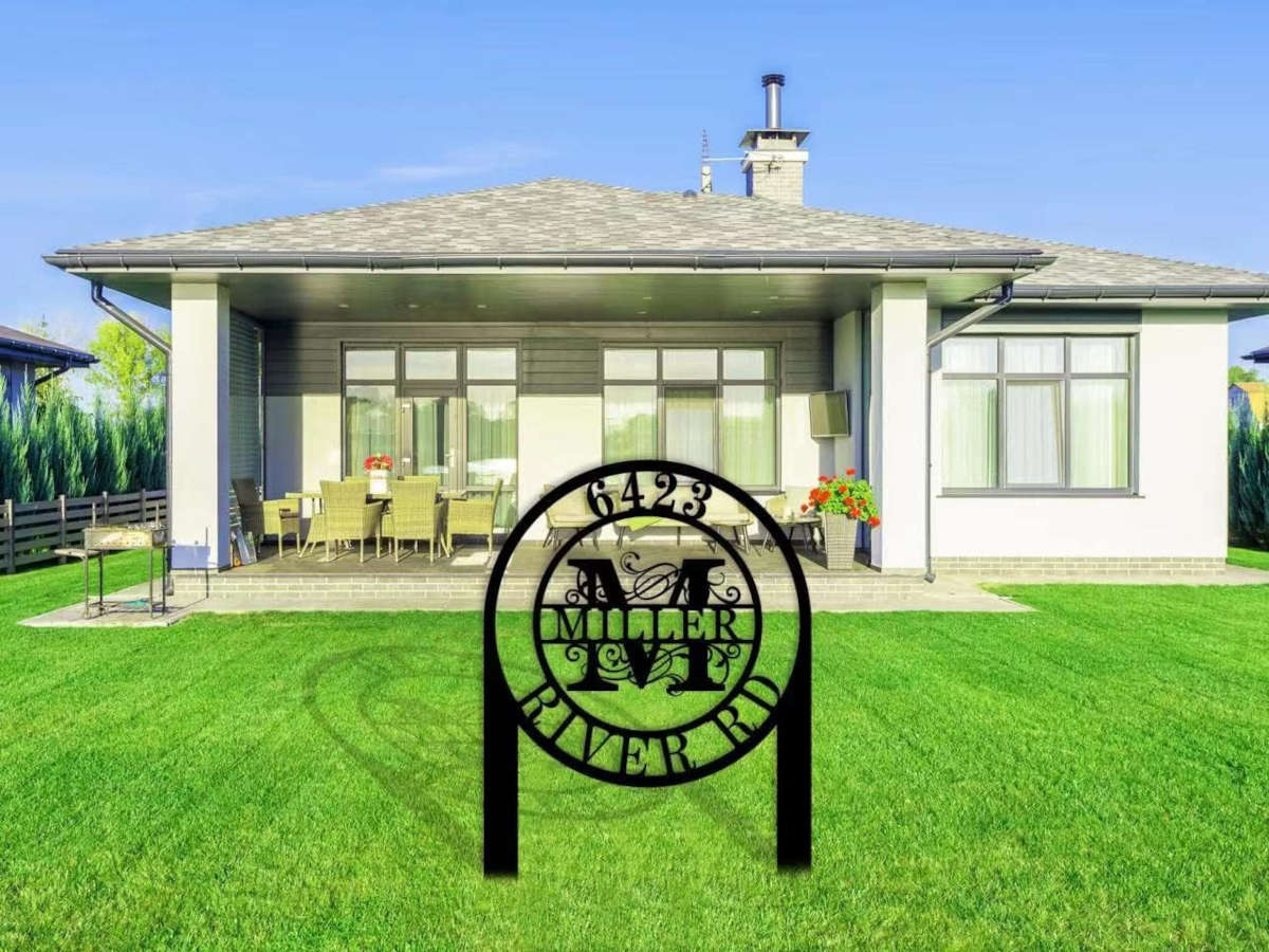 Monogram Address Sign Secondary image