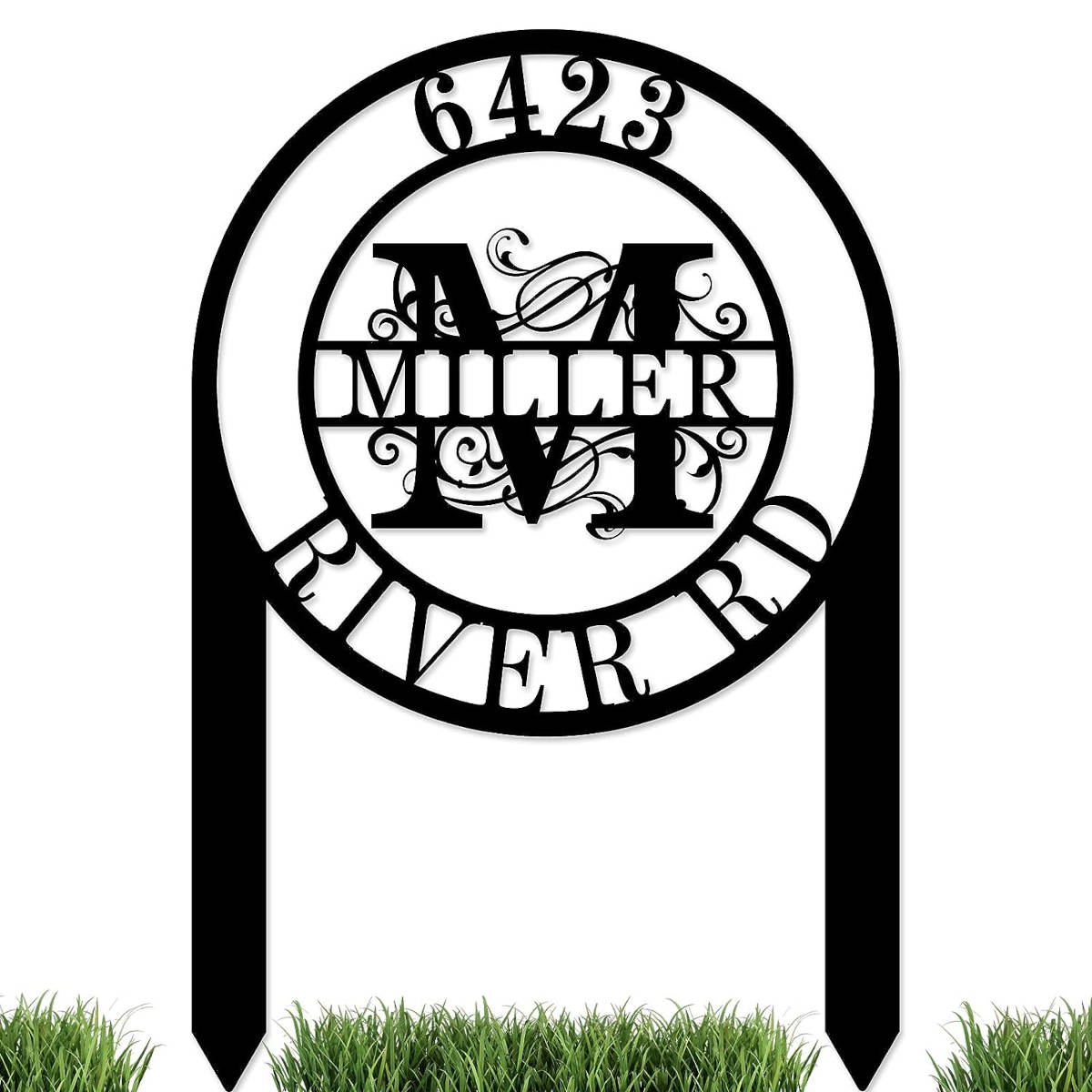 Monogram Address Sign Main image