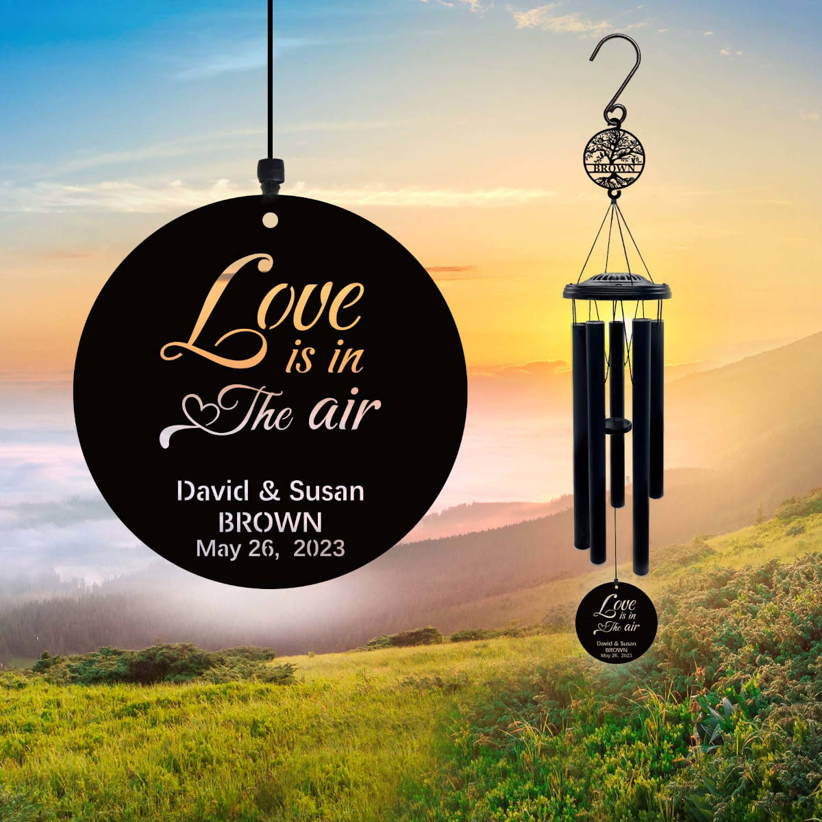 Personalized Love Wind Chime Main image