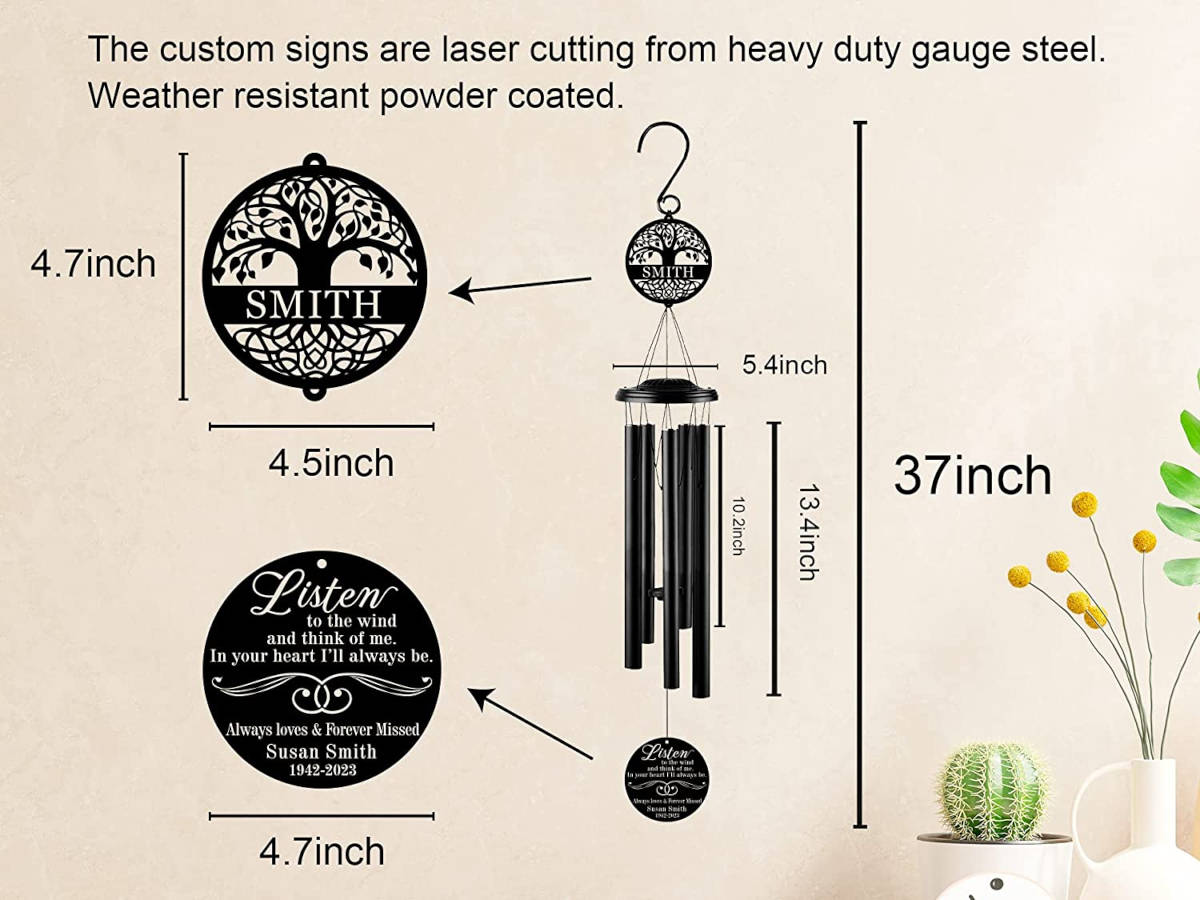 Personalized Memorial Wind Chime Secondary image