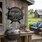 Personalized Metal BBQ Grill Master Wall Sign