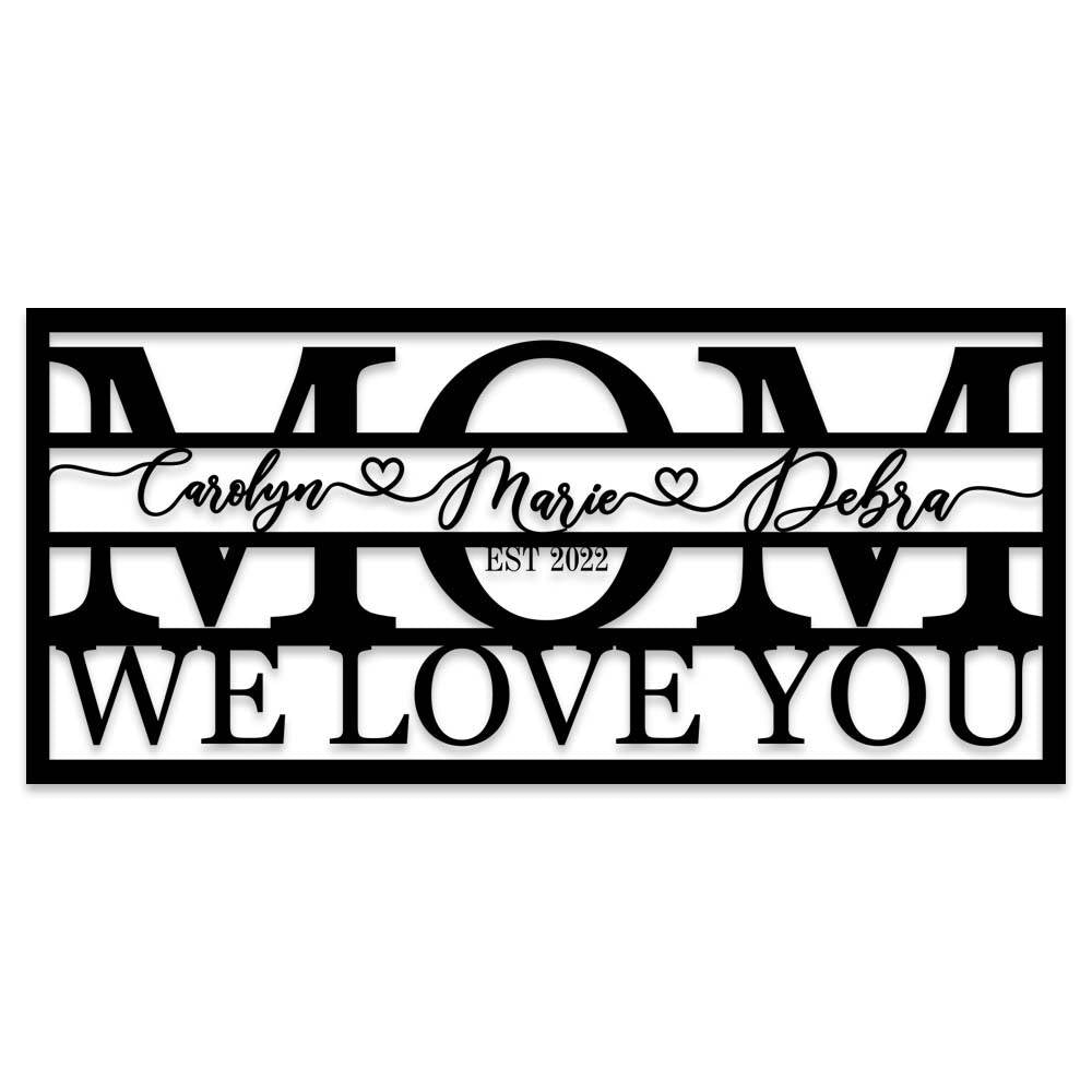 Personalized Iron Art MOM Plaque Main image