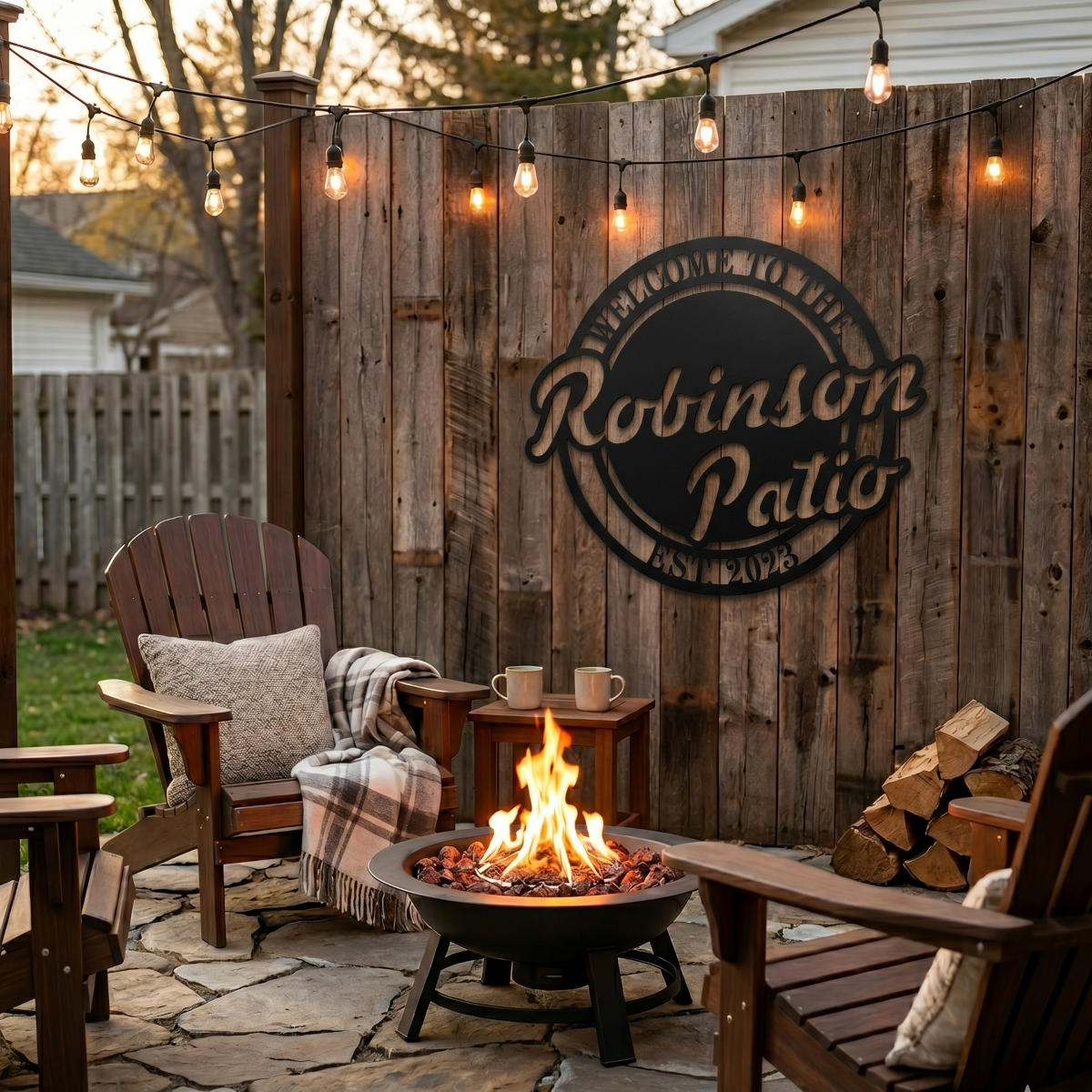 Personalized Patio Metal Welcome Sign