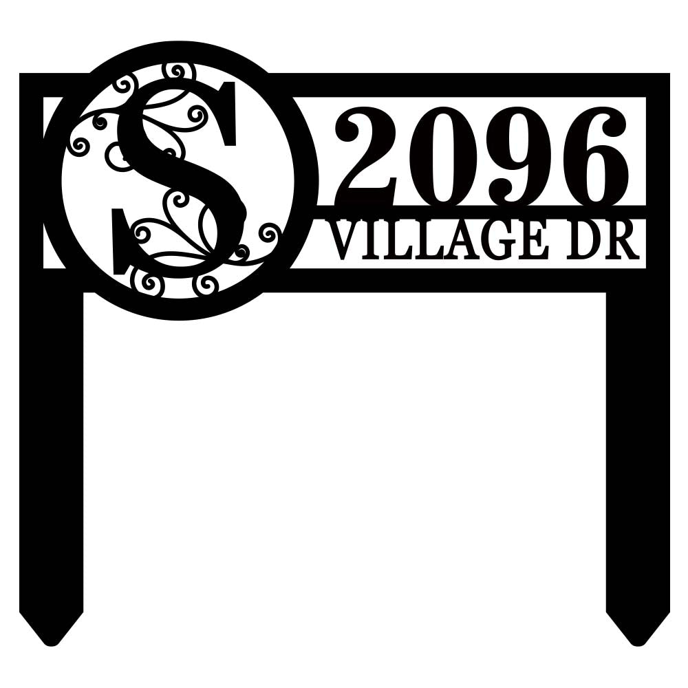 Custom Metal Address Sign