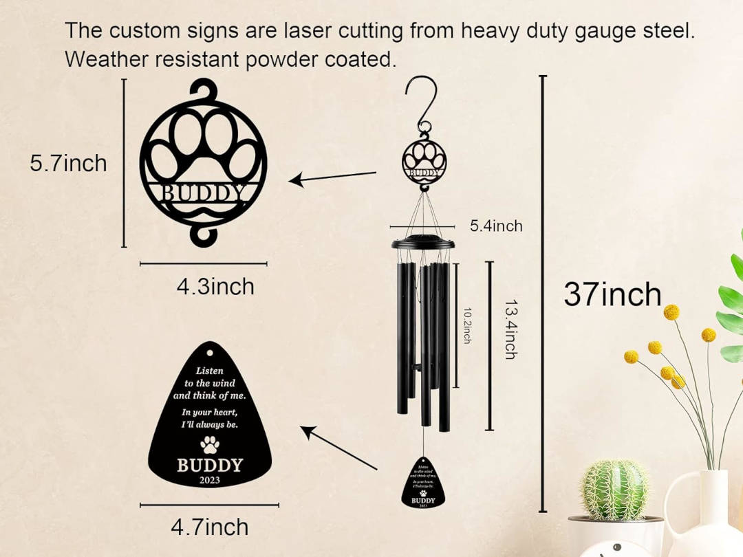 Personalized Pet Memorial Wind Chime