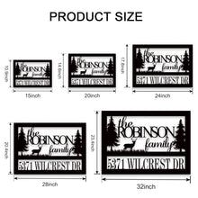 Custom Deer Family Address Sign