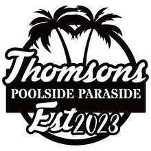 Poolside Metal Sign
