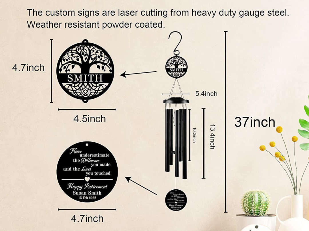 Custom Retirement Wind Chime