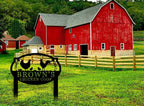 Personalized Rooster Family Garden Sign