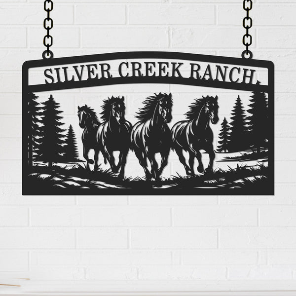 Running Horse Ranch Sign