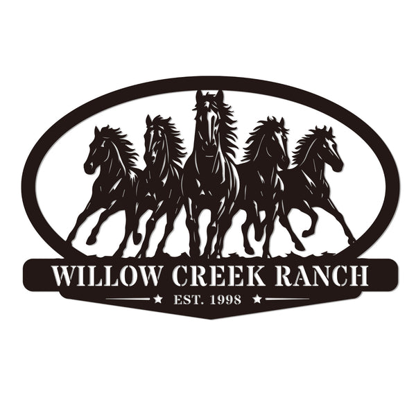 Running Horses Ranch Sign