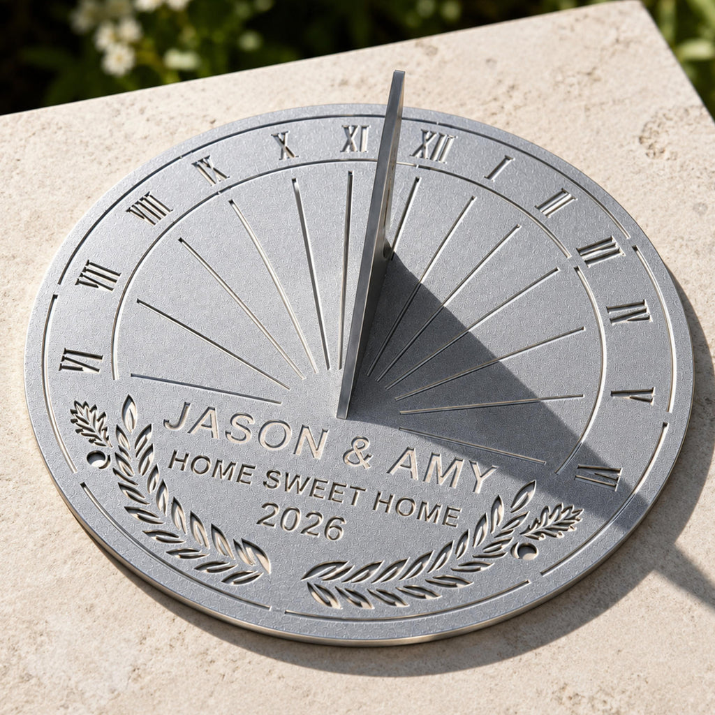 Custom Stainless Steel Housewarming Garden Sundial