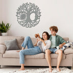 sun moon tree metal sign tree of life circular steel wall decor sun and moon metal wall art laser cut outdoor metal tree sign