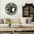 sun moon tree metal sign tree of life circular steel wall decor sun and moon metal wall art laser cut outdoor metal tree sign