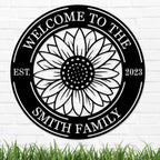 Custom Sunflower Welcome Sign