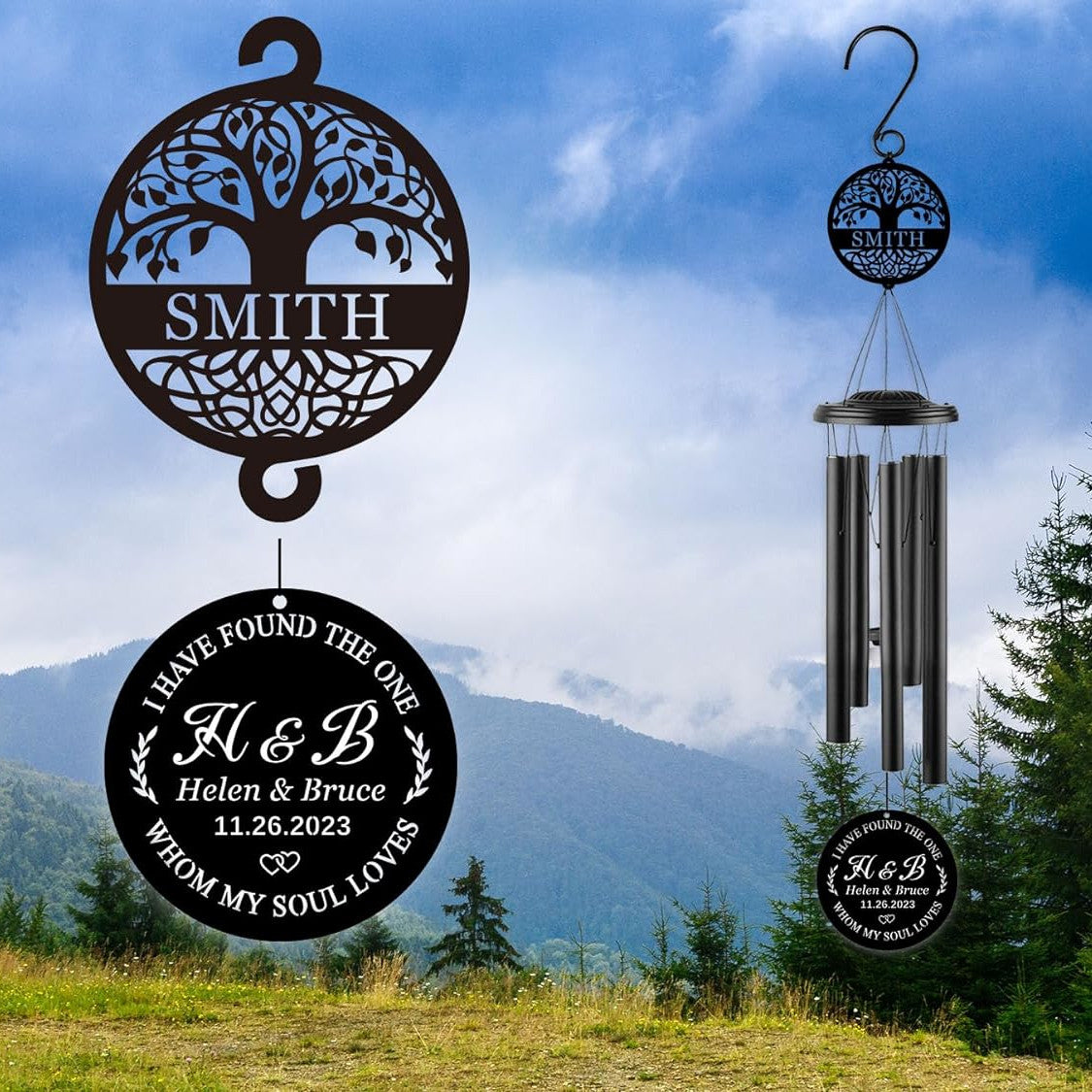 Personalized Wedding Wind Chime Main image