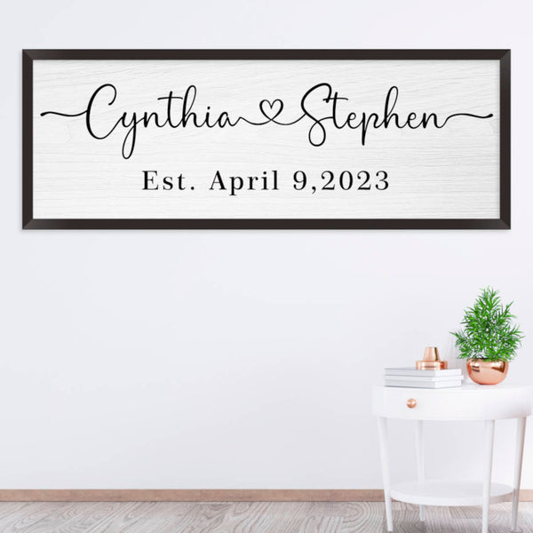 Personalized Wood Couple Plaque