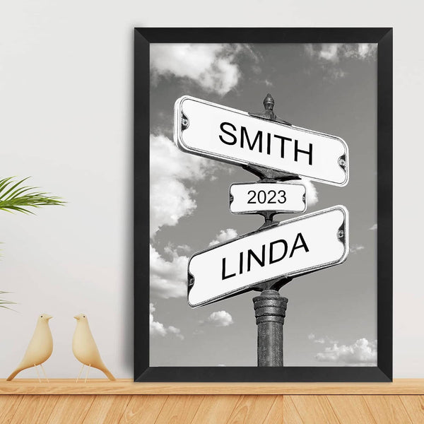 Personalized Wooden Intersection Sign