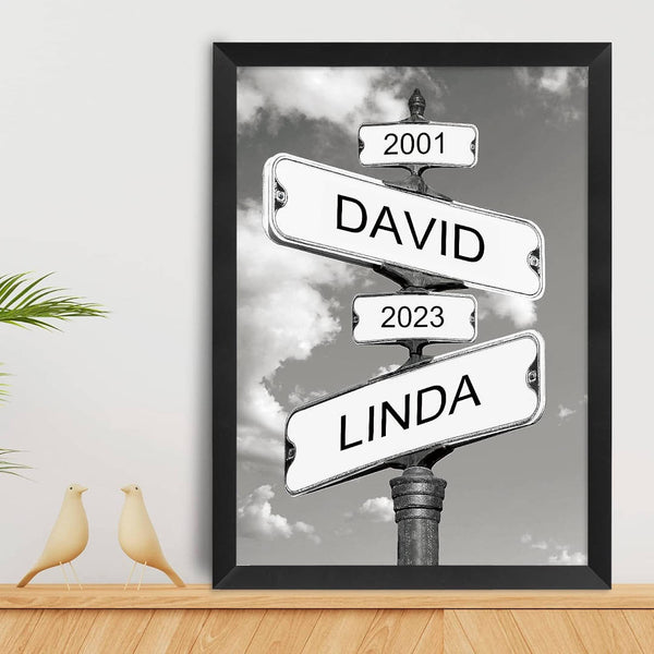 Personalized Wooden Intersection Sign