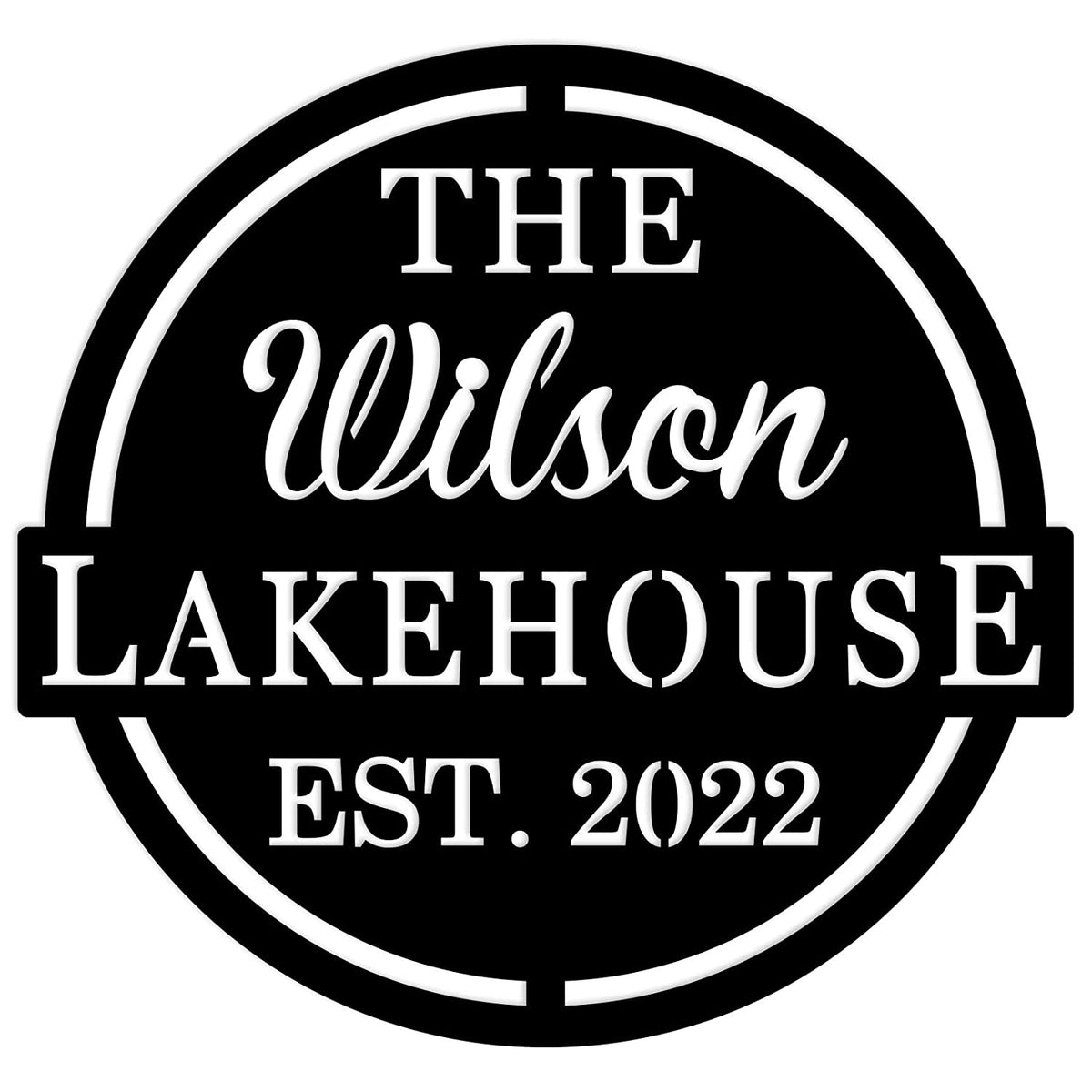 Personalized Lake House Sign Main image