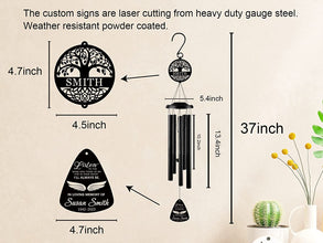 Personalized Butterfly Memorial Wind Chimes
