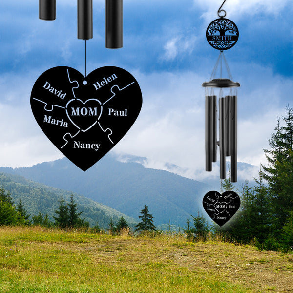 Personalized Heart Wind Chime